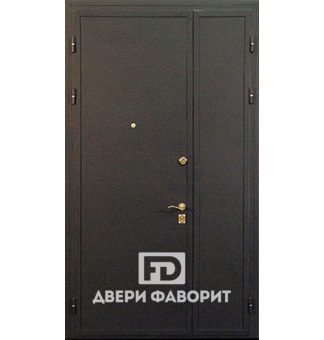 двустворчатая недорогая дверь с окрасом цинкогрунт
