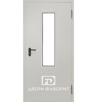 стальная противопожарная дверь со стеклом