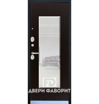 Дверь с терморазрывом, экошпон, зеркало