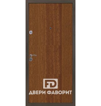 Квартирная дверь с раздельной ручкой и ламинатом