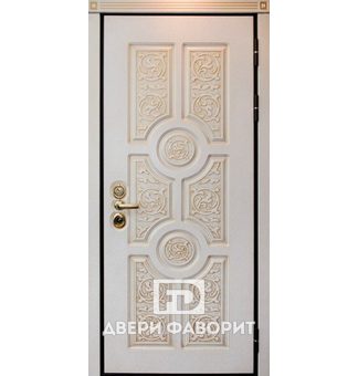 Дверь металлическая с белым винорит