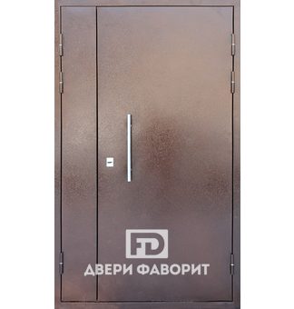 Дверь двустворчатая с покраской цинкогрунтом