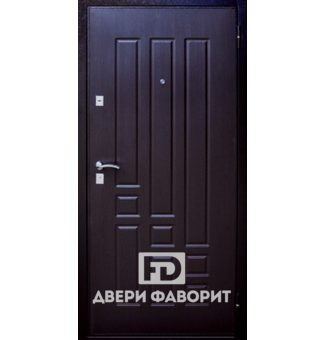 стальная дверь с МДФ черного цвета, для стандартного проёма