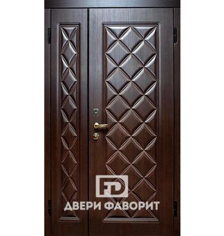 Дверь двустворчатая с отделкой филенчатыми МДФ панелями