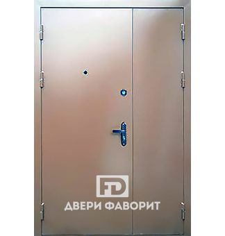 Стальная дверь в тамбур, отделка цинкогрунт