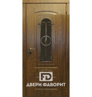 Дверь уличная с терморазрывом (стекло + ковка)