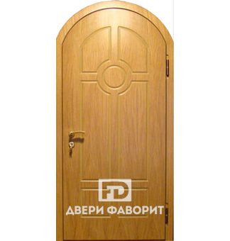 дверь стальная арочная отделана мдф